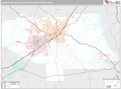 Auburn-Opelika Metro Area Digital Map Premium Style